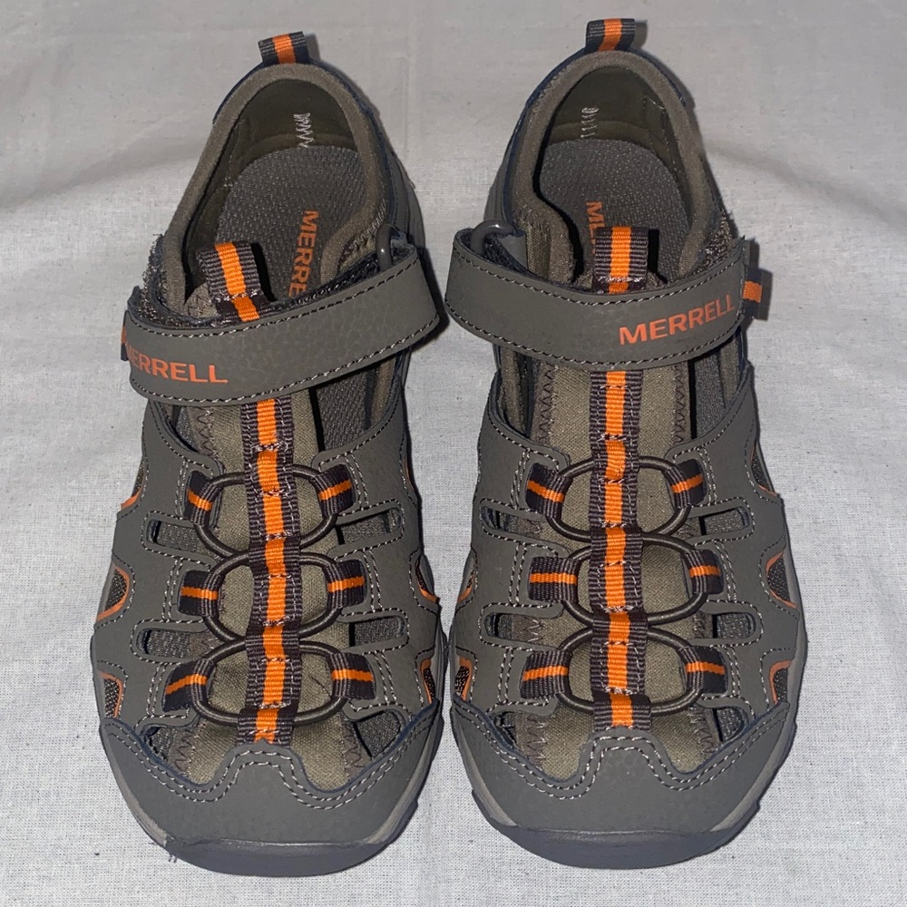 Merrell Kids Hydro H20 Hiker Sandal
- Gunsmike/Orange - Boys Size 2W - Picture 2 of 11